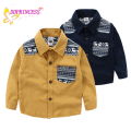 flannel children's long-sleeved blouse boy long-sleeved shirt for kids